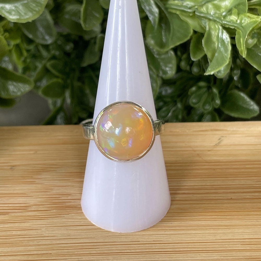 Genuine Ethiopian Opal, Sterling Silver, Size 9.5